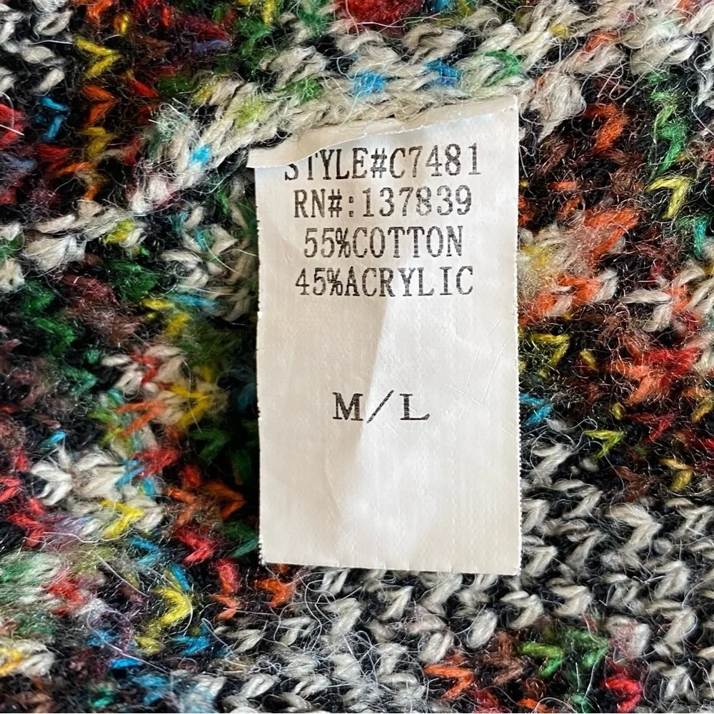 Dreamers Multicolor Southwestern Knit Duster Cardigan Sweater